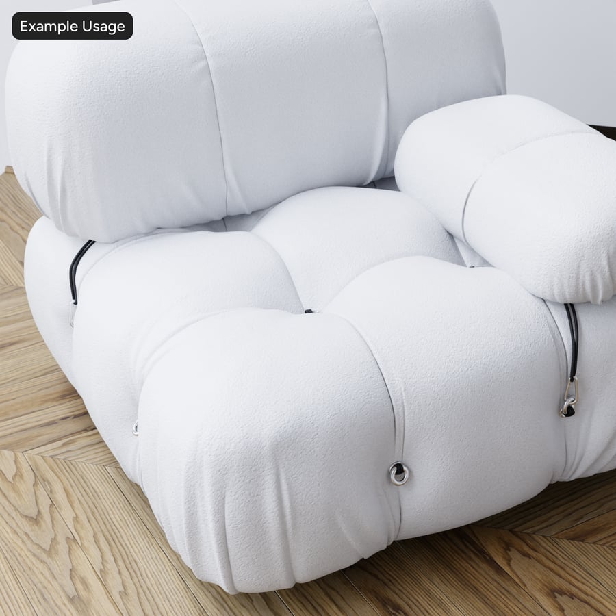 Pebbled Leather Fabric Texture, White