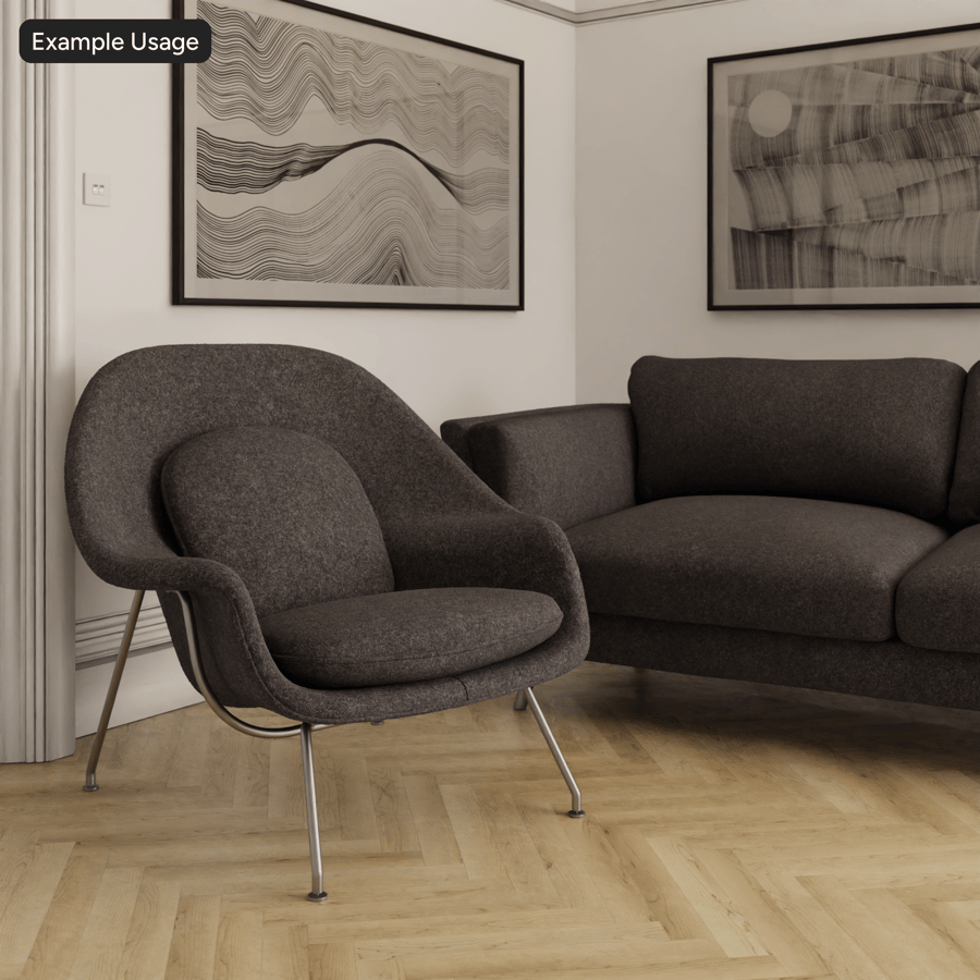 Textura tkaniny Brushed Cashmere, Charcoal