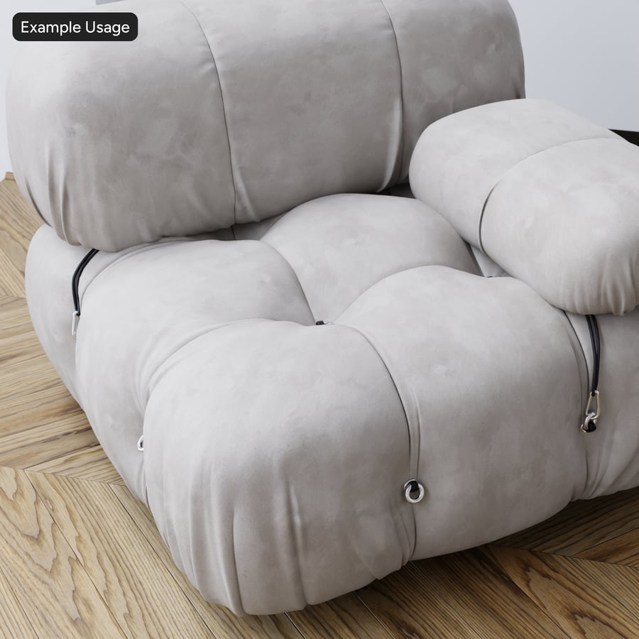 Patchy tygstruktur i mocka, Beige