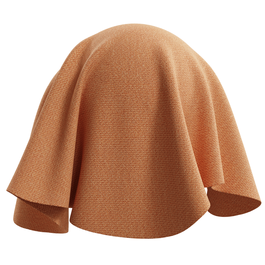 Basketweave Cotton Fabric Texture, Orange