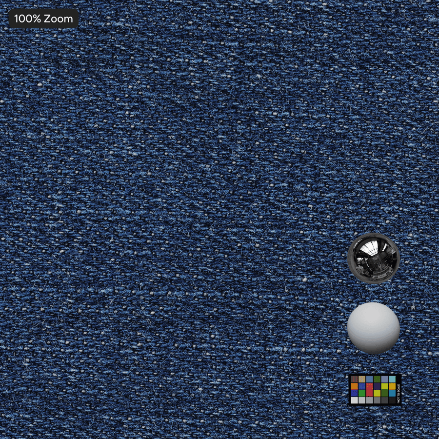 Midweight Denim Fabric Texture, Blue