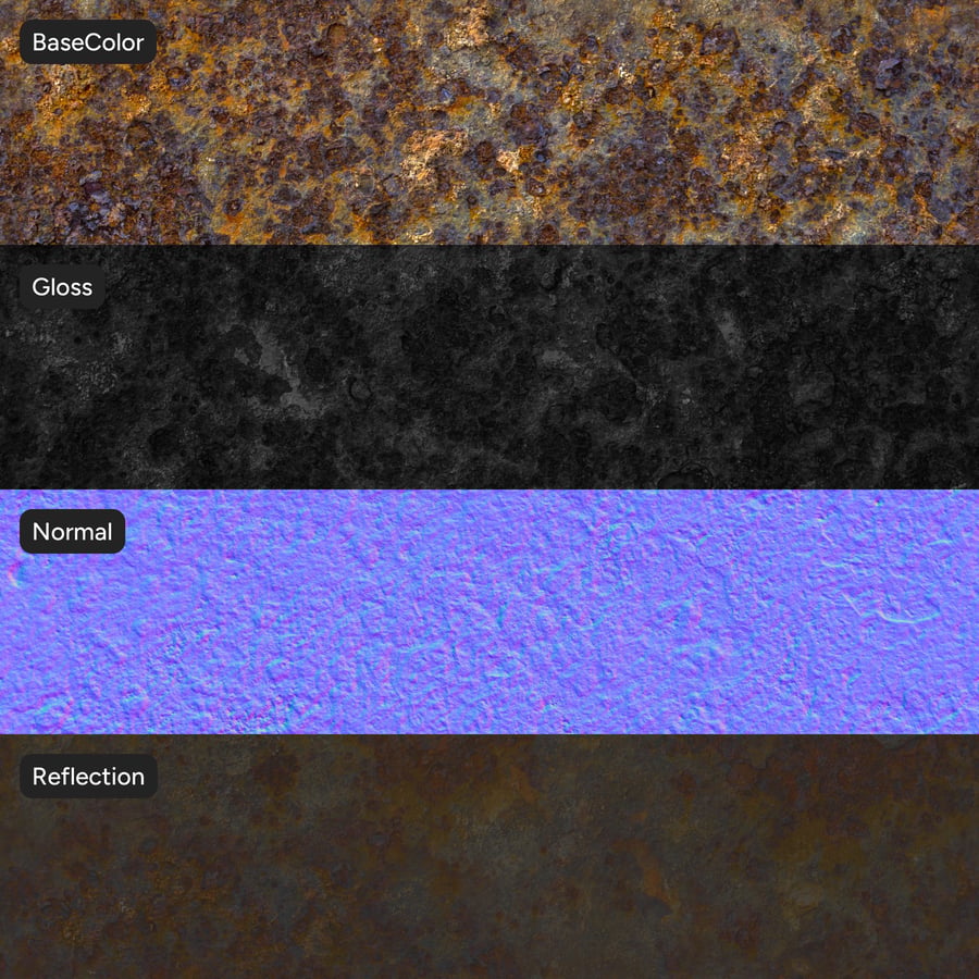 Texture metallica a ruggine snocciolata, Multicolore