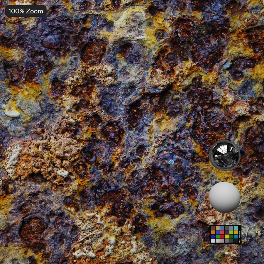 Texture metallica ruggine pesante, Multicolore