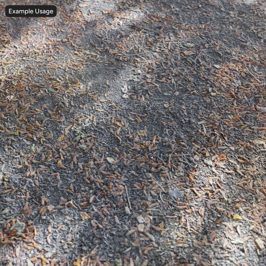 Getrocknete Blätter Wald Textur, Orange
