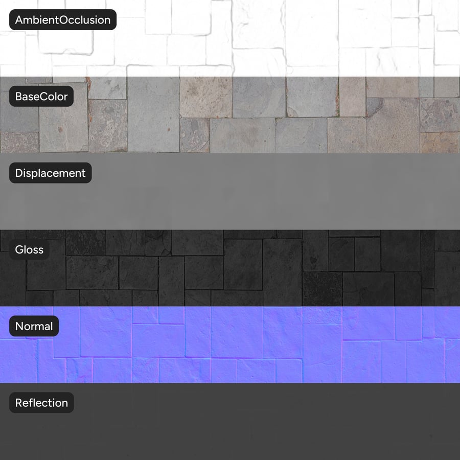 Textura de adoquines de piedra estampada