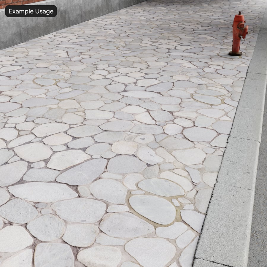 Slate Cobblestone Texture, Gray