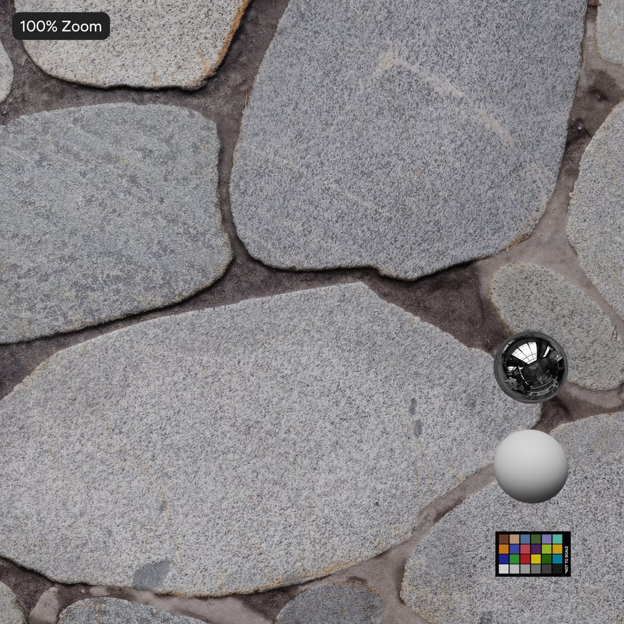 Slate Cobblestone Texture, Gray