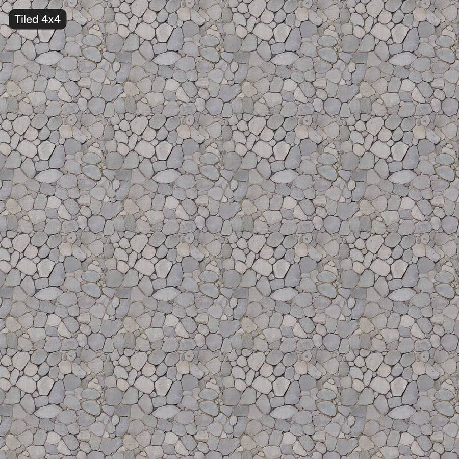 Slate Cobblestone Texture, Gray