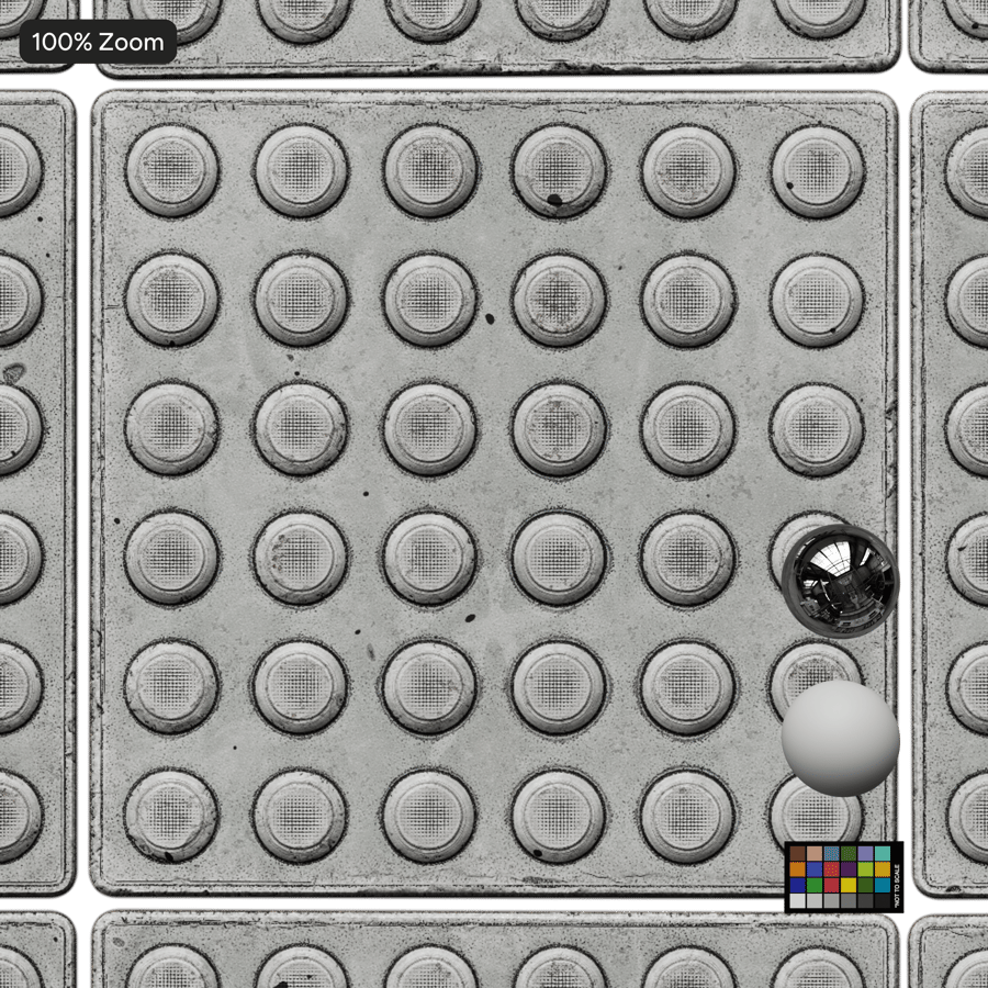 Тактильна плитка Tactile Dots Paver Texture, біла
