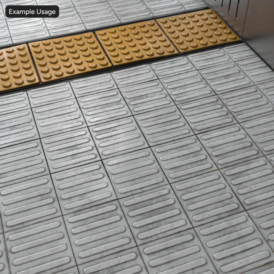 Tactile Lines Paver Texture, White