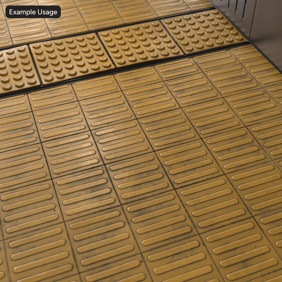 Tactile Lines Paver Texture, Yellow