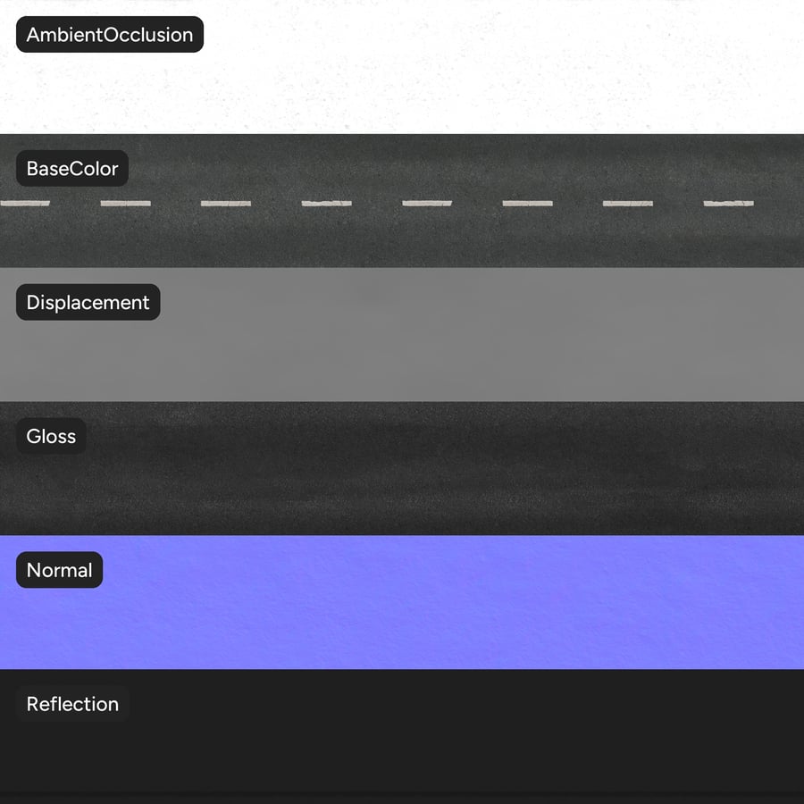 Schone vierbaansweg asfalttextuur, grijs