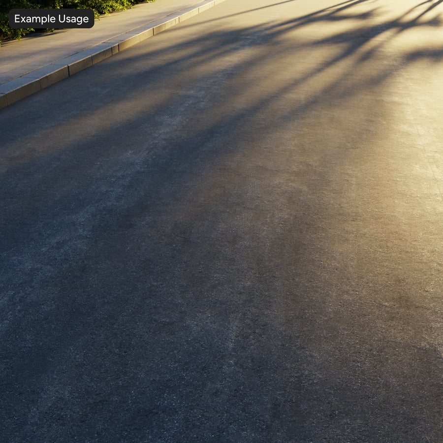 Clean Single Lane Road Asphalt Texture , Gray