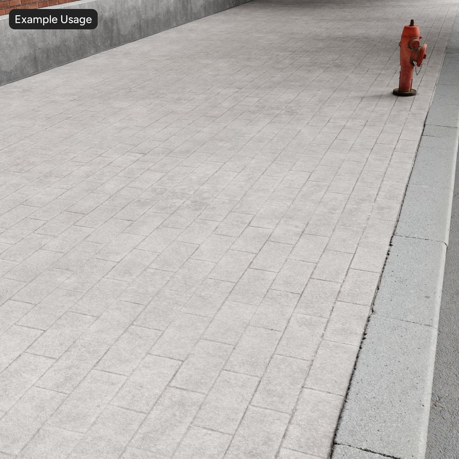 Glattes Betonpflaster, hellgrau