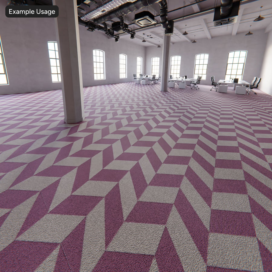 Textura vlneného koberca Chevron Cube, slivka