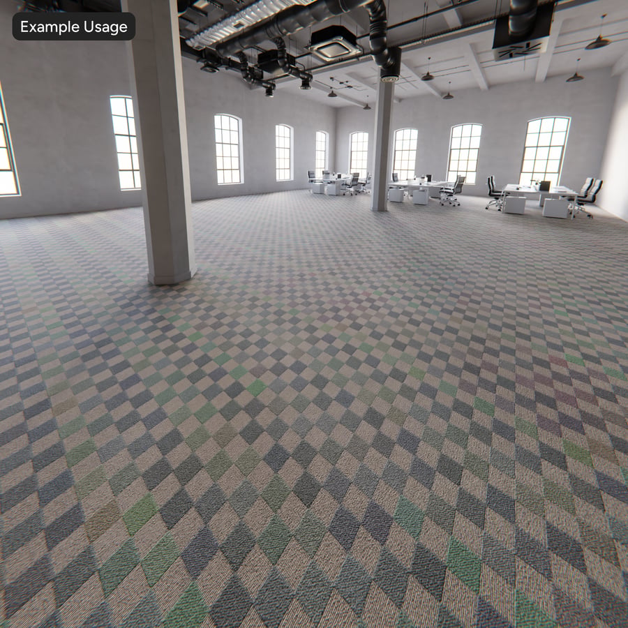 Tapis en laine à carreaux, multicolore
