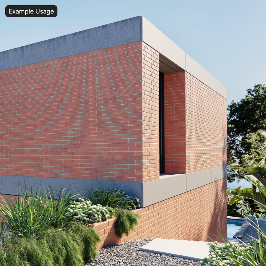 Running Bond Smooth Face Brick Wall Texture