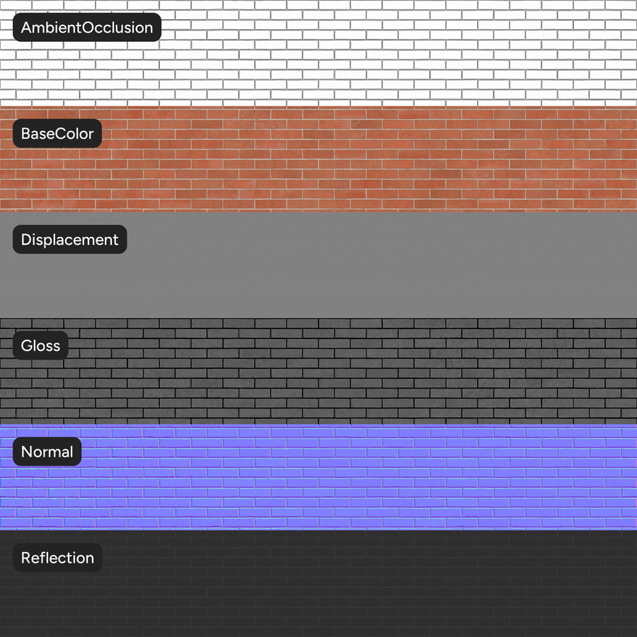 Running Bond Smooth Face Brick Wall Texture