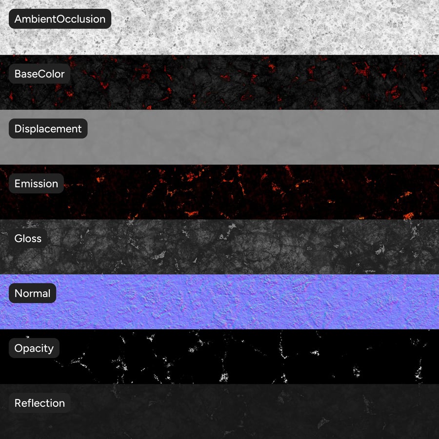 Texture de lave légèrement fissurée