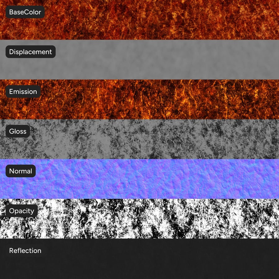 Gefaltete geschmolzene Lava Textur