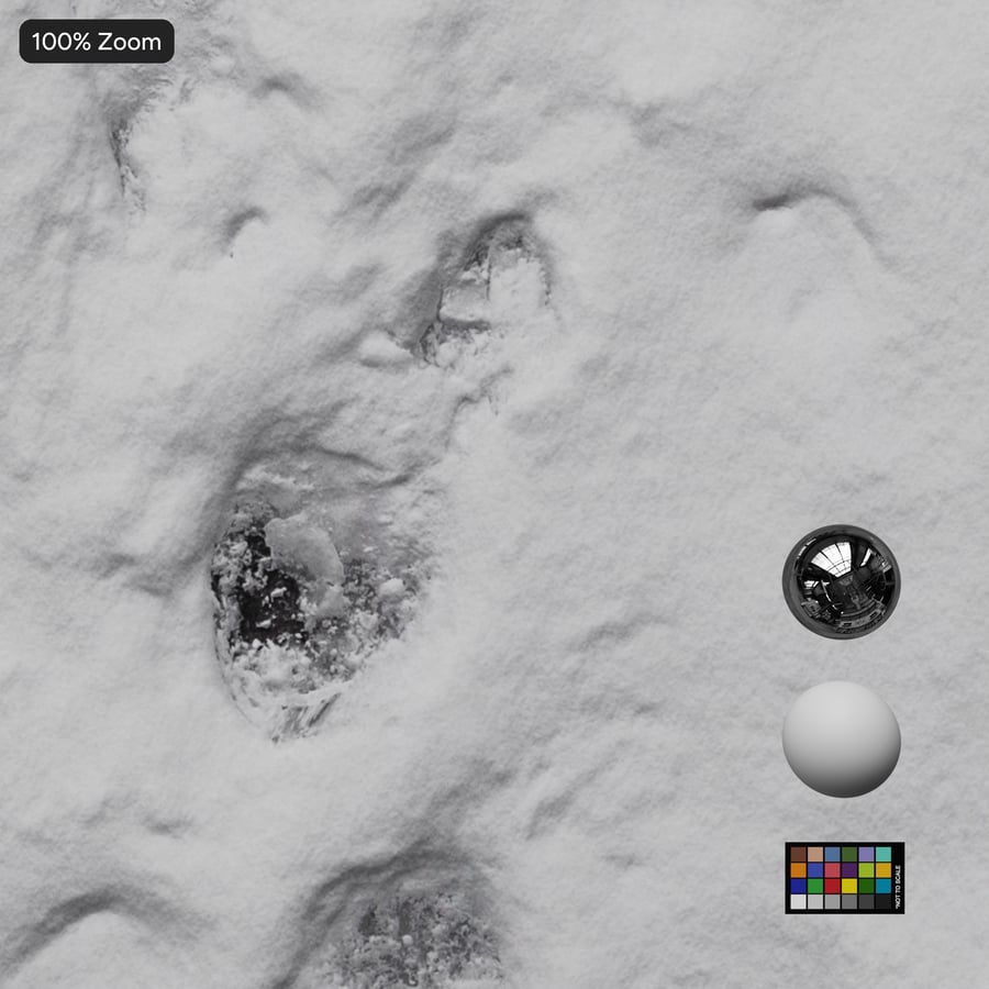 Wandering Footprints Snow Texture