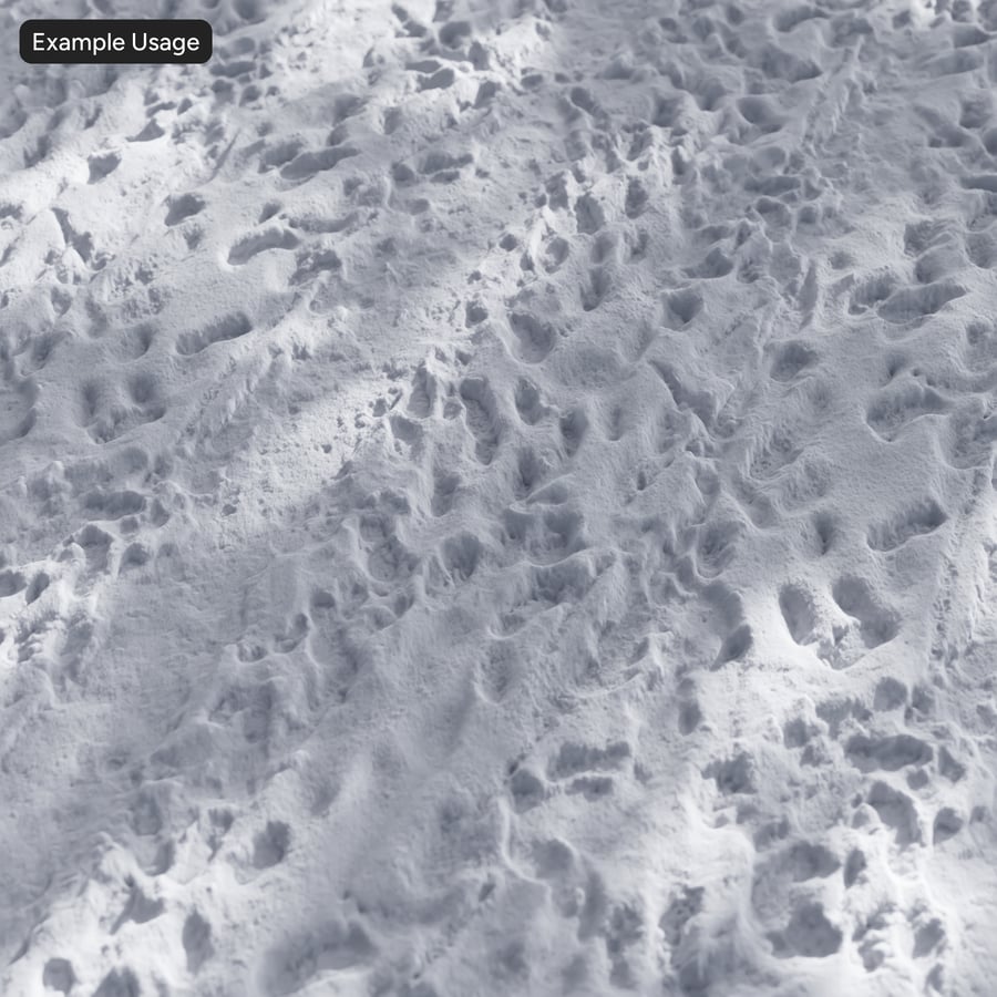 Footprints and Tire Tracks Snow Texture