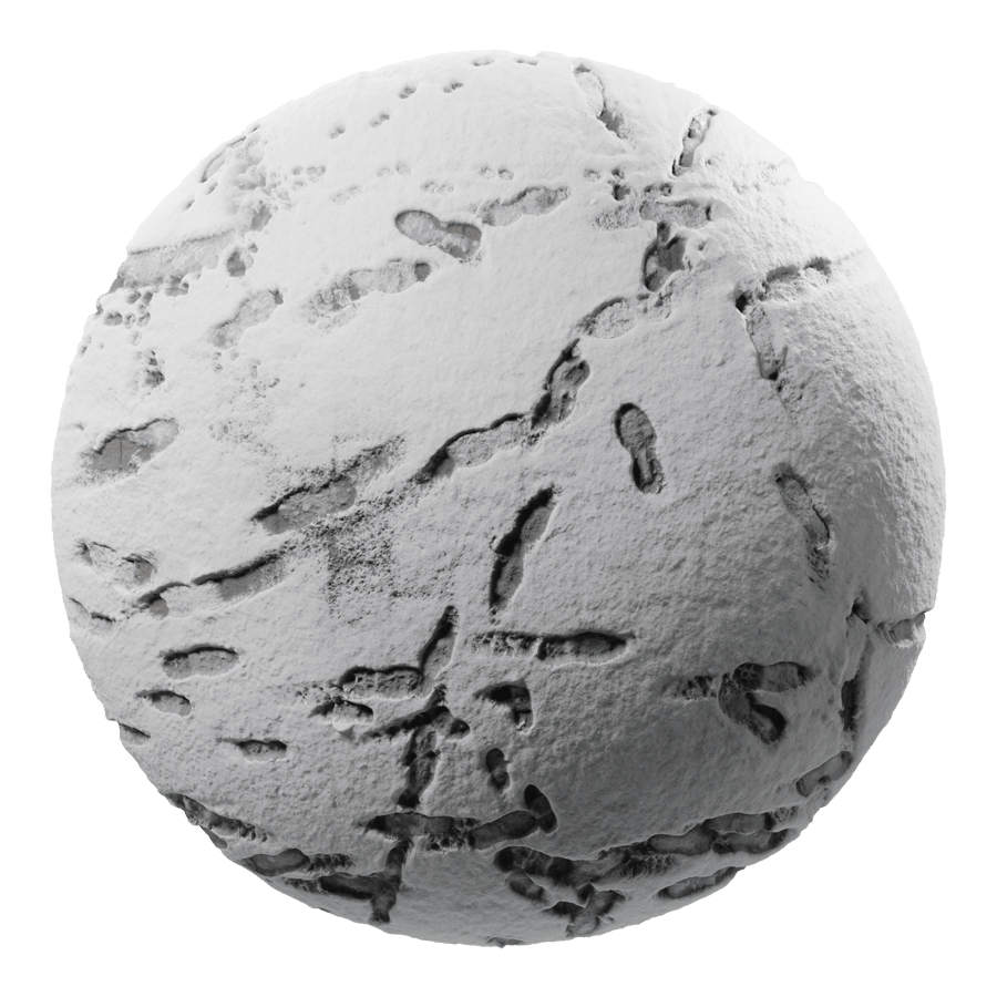 Deep Footprints Snow Texture