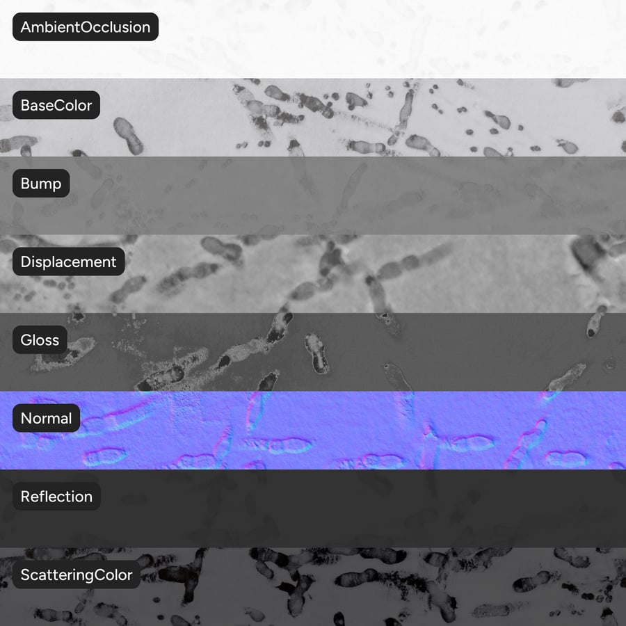 Tiefe Fußabdrücke Schnee Textur