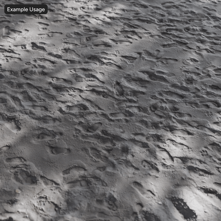 Footprints on Damp Sand Texture, Grey