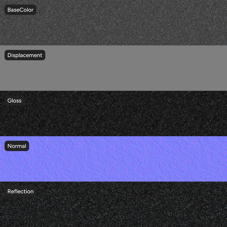 Plochá balicí pěna s texturou, šedá