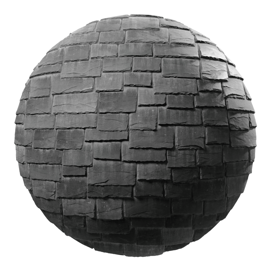 Old Crooked Slate Roofing Texture, Grey