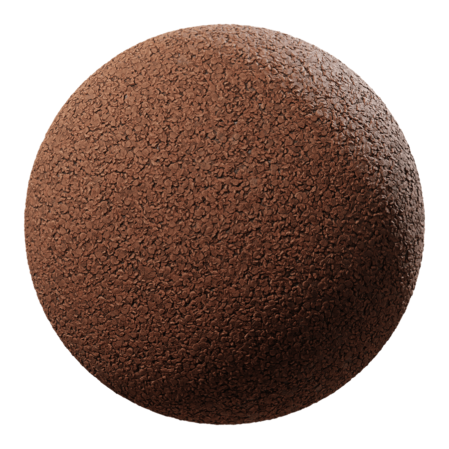 Manmade Rubber Mulch Texture, Brown