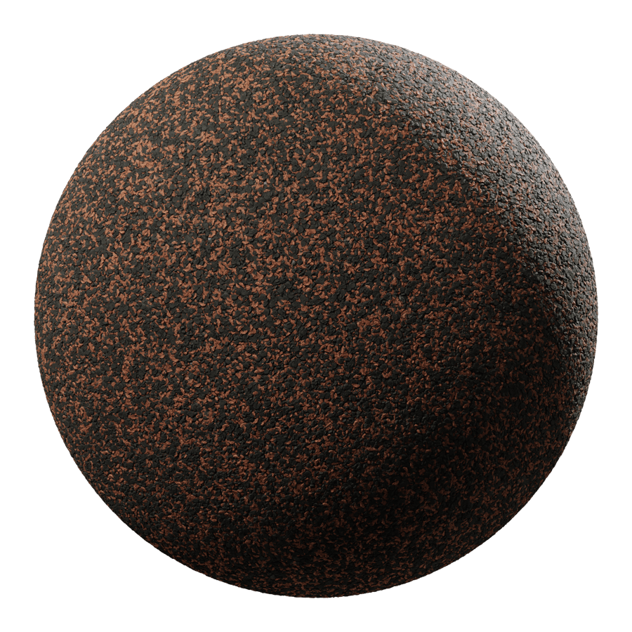 Manmade Grainy Rubber Mulch Texture, Brown