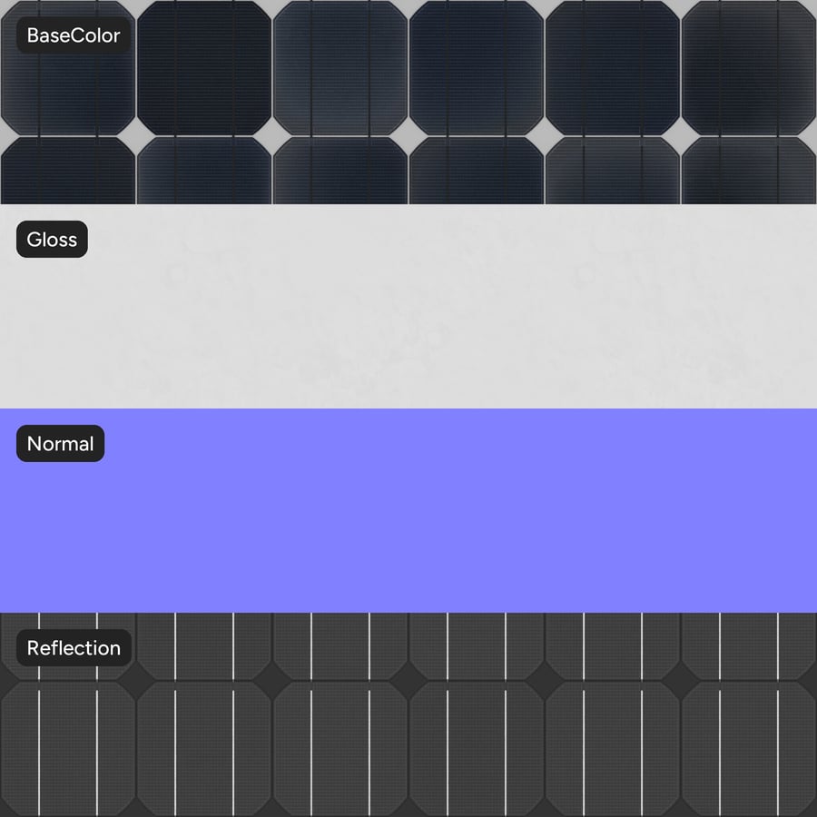 Clean Type A Monocrystalline Solar Panels Texture (painéis solares monocristalinos tipo A limpos)