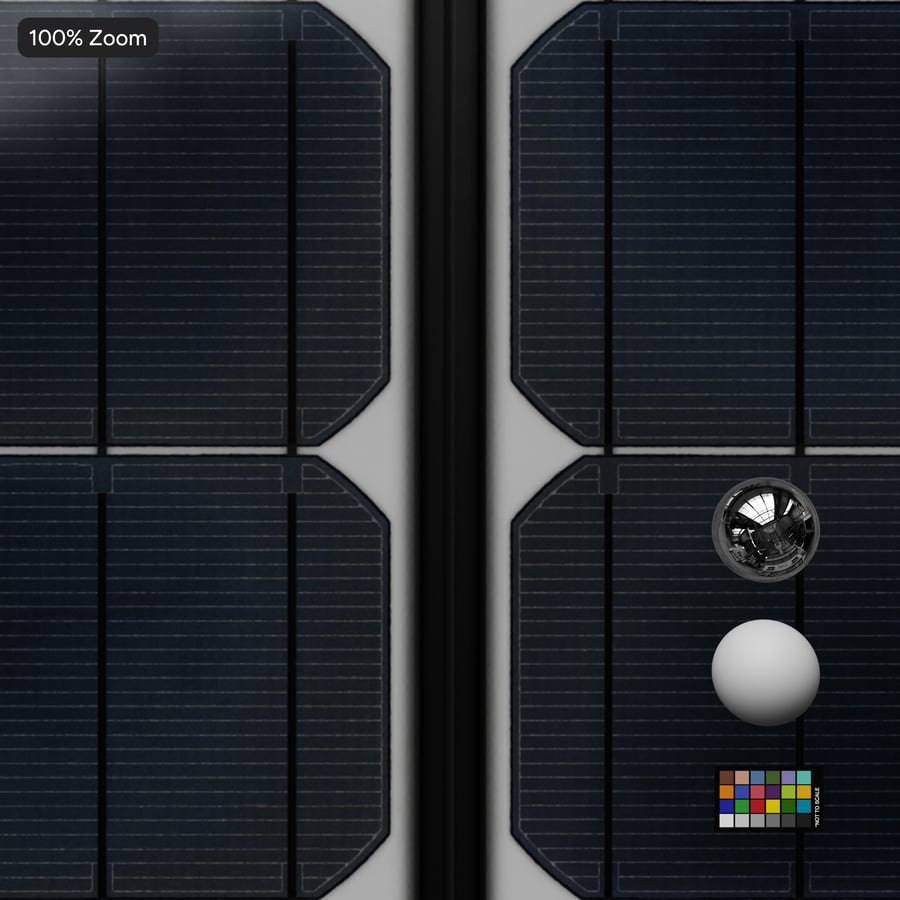 Clean Framed Type B Monocrystalline Solar Panels Texture