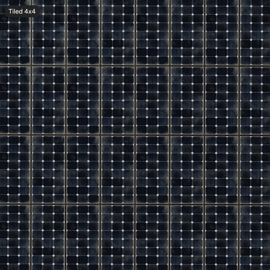 Dirty Framed Type B Monocrystalline Solar Panels Texture