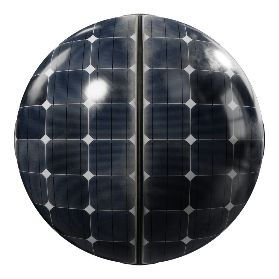 Dirty Framed Type B Monocrystalline Solar Panels Texture
