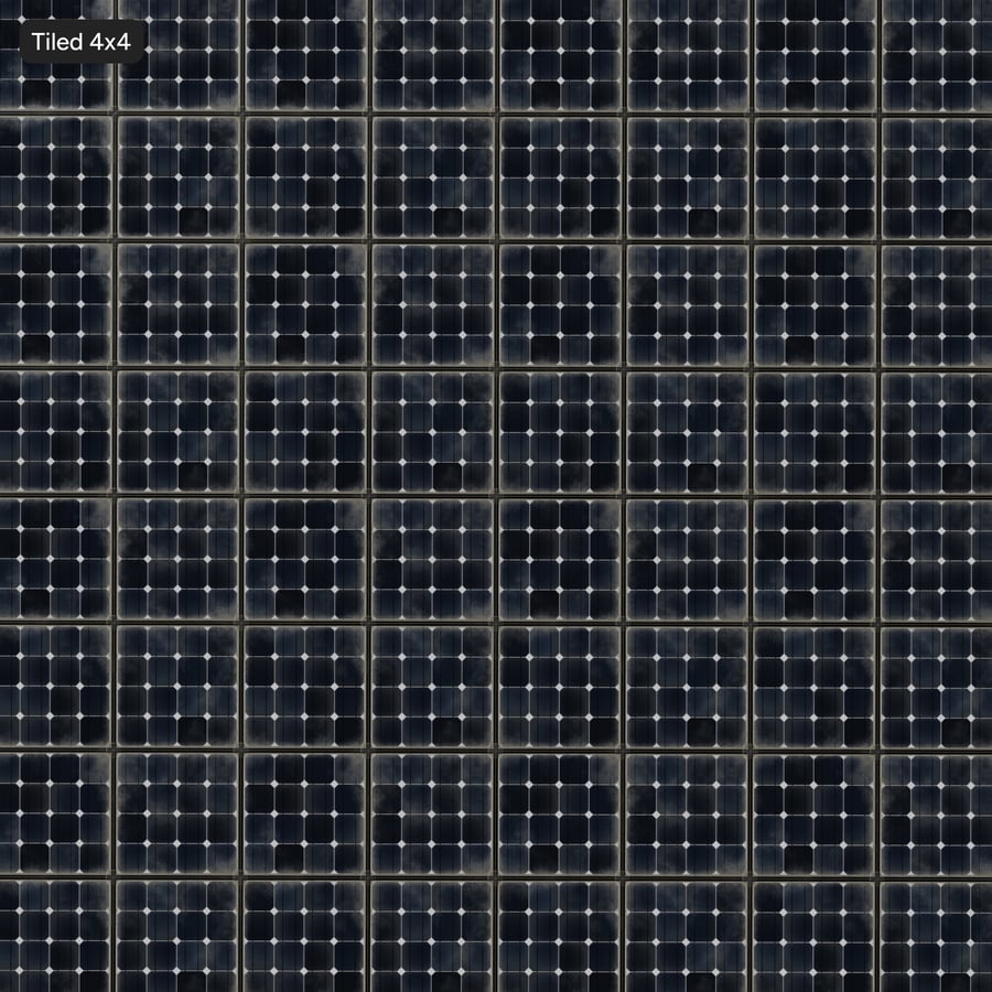 Dirty Framed Type C Monocrystalline Solar Panels Texture