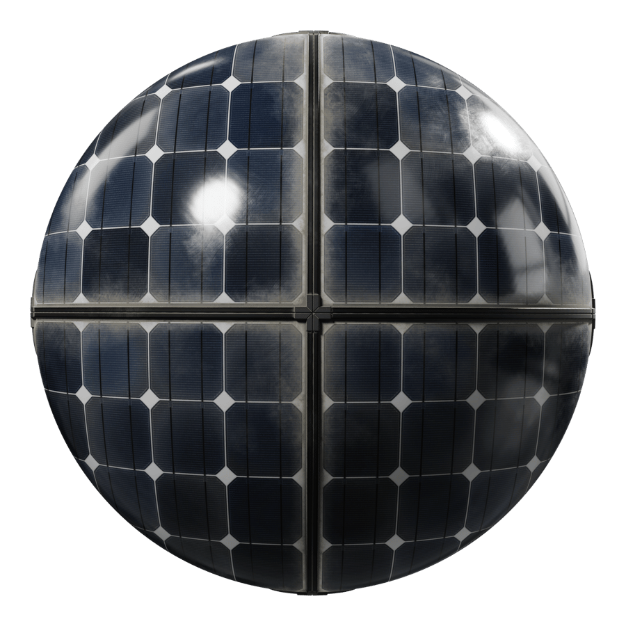 Dirty Framed Type C Monocrystalline Solar Panels Texture