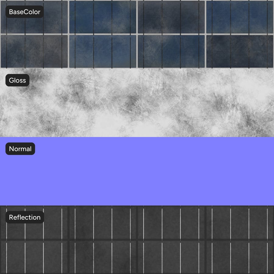 Vuile Polykristallijne Zonnepanelen Type A Textuur