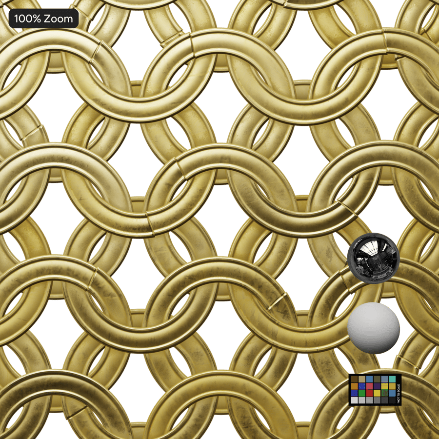 Flattened Chainmail Gold Texture