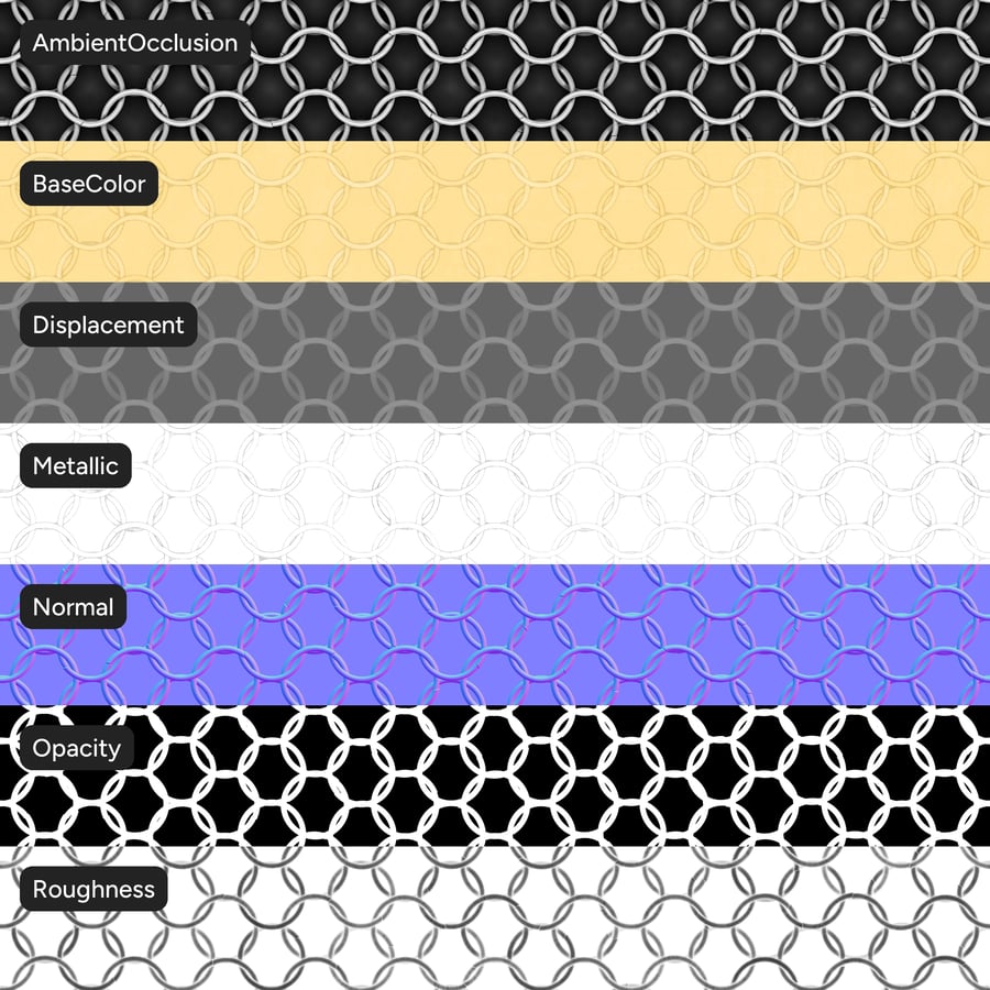 Thin Chainmail Gold Texture