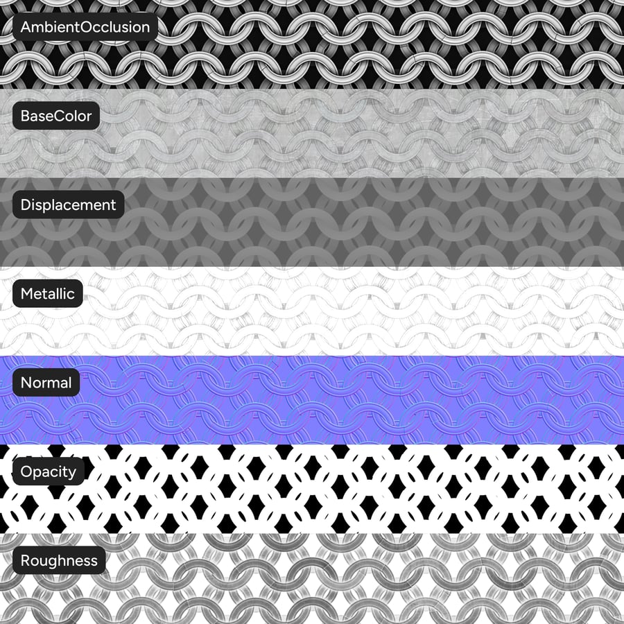 Flattened Chainmail Metal Texture