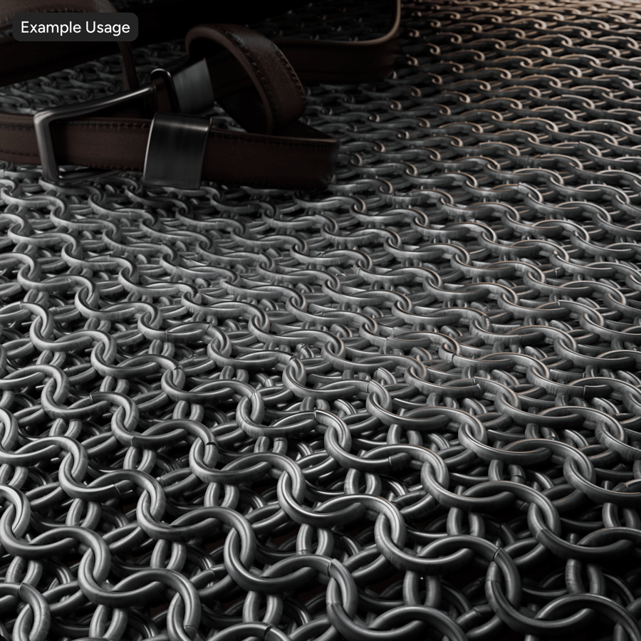 Textura kovu Chainmail Metallic