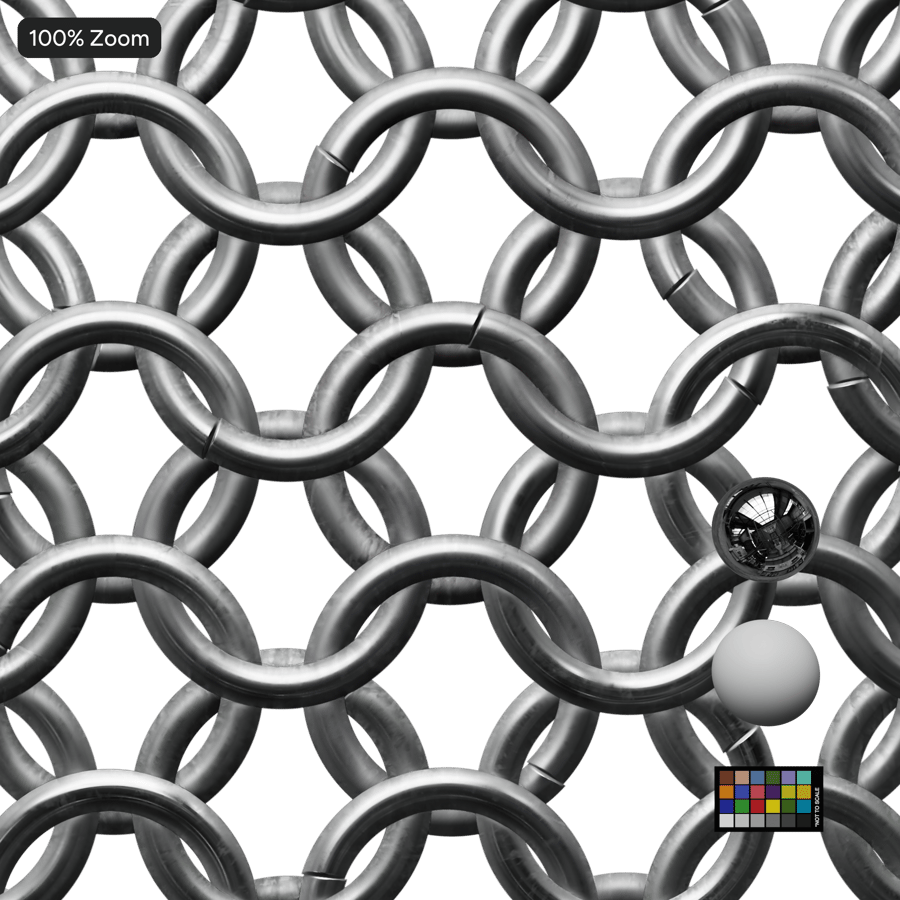 Textura kovu Chainmail Metallic