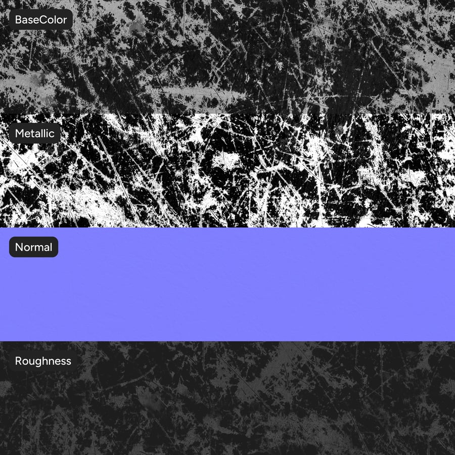 Textura metálica muy desgastada, negro
