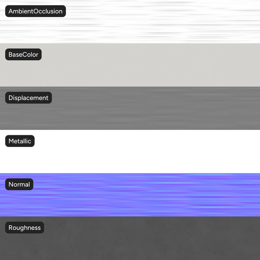 Stumpf gewellte Metallic Textur