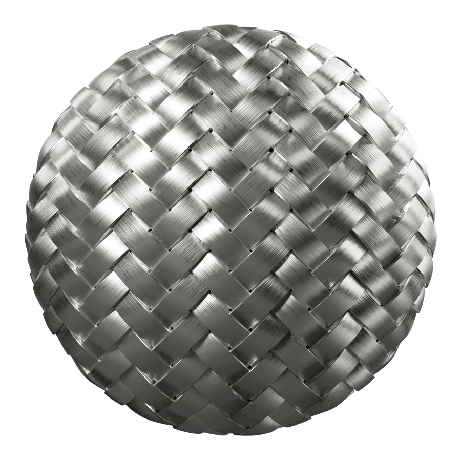 Braided Metal Texture, Silver