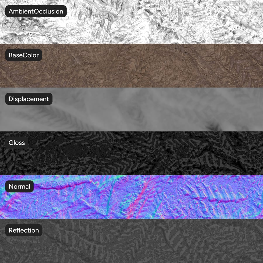 Multiple Tire Tracks Mud Texture