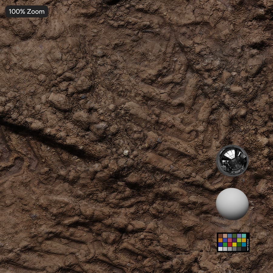 Multiple Tire Tracks Mud Texture